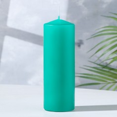 Свеча классическая 5х15 см, зеленая Aroma Home