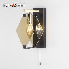 Бра настенное с выключателем и стеклянным плафоном Eurosvet Aragon 60116/1 Е14 черный