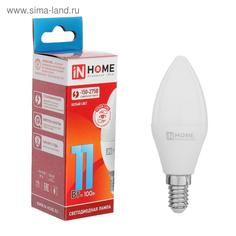 Лампа светодиодная IN HOME LED-СВЕЧА-VC , Е14, 11 Вт, 230 В, 4000 К, 990 Лм