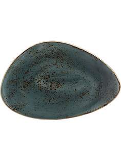 Блюдо фигурное Steelite Craft Blue фарфоровое 37x24 см синее