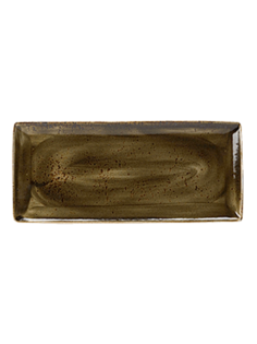 Блюдо прямоугольное Steelite Craft Brown фарфоровое 37x16 см коричневое