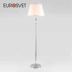 Торшер напольный с тканевым абажуром Eurosvet Sortino 01072/1 Е27 хром