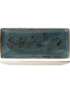 Блюдо прямоугольное Steelite Craft Blue фарфоровое 37x16 см синее