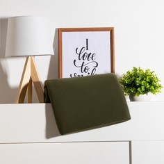 Плед "Экономь и Я" Темно-зеленый 150x200см, пл.160 г/м2, 100% п/э No Brand