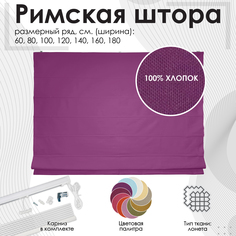 Римская штора Hosta фиолетовый цепочный механизм 60x160 см Эскар