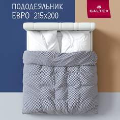 Пододеяльник Евро Galtex Комфорт Виши темно-синий