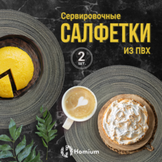 Салфетки сервировочные ZDK Basic, набор из 2 шт., цвет серый, круглые