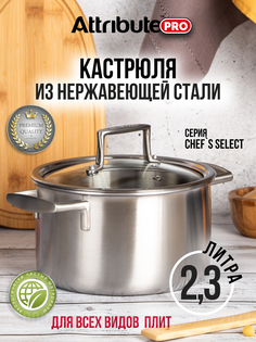 Кастрюля из нержавеющей стали для плиты ATTRIBUTE CHEFS SELECT 2,3 л