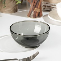 Салатник Ca del vetro, Basilico. Lava Grey, 450 мл, d=13 см, цвет серый