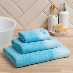 Полотенце махровое Love Life Winter dream 70х130, голубой, 100% хл, 400 гр/м2