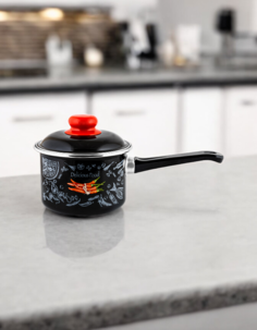 Ковш кухонный Appetite Chilli с крышкой, эмалированный, 1,5 л