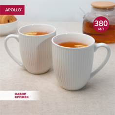 Набор кружек фарфоровых для чая и кофе APOLLO Raffinato 420 мл 2 предмета