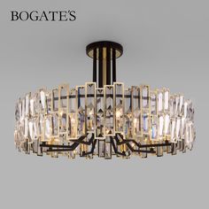 Умная потолочная люстра Bogates 339/8 Strotskis Zolletta золото хрусталь E14 Minimir Home