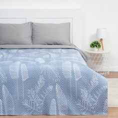 Покрывало евро макси Экономь и Я "Перья" 240x210±5см, 100% полиэстер, 190гр/м2