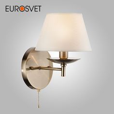 Бра настенное с выключателем и абажуром Eurosvet Hotel 60060/1 Е14 античная бронза
