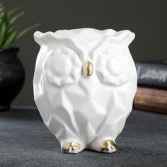 Копилка "Сова оригами" белая, 11х9,5х13,5см No Brand
