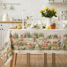 Скатерть Этель Кроличья ферма 149х180см, 100 хл, саржа 190 г/м2