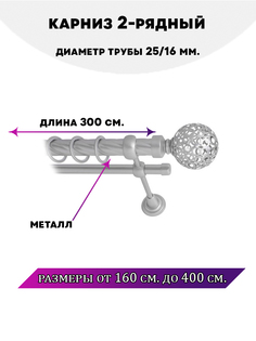 Карниз металлический Lux Decor двухрядный Lux Decor 3 м