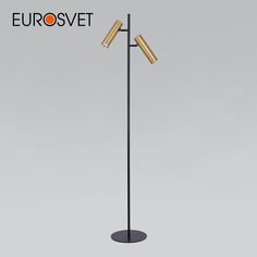 Торшер напольный с поворотными плафонами Eurosvet Barre 01087/2 GU10 латунь