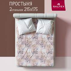 Простыня 2-спальный Galtex Комфорт Симфония пудровый