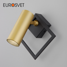 Спот настенный светодиодный Eurosvet Turro 20091/1 LED 10W 4200К черный/золото