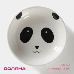 Салатник Доляна "Панда", 250 мл, d=13 см, цвет белый