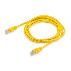 Патч-корд Buro RJ45 - RJ45 вилка-вилка 2м (UTP-5E-2M-Y) желтый