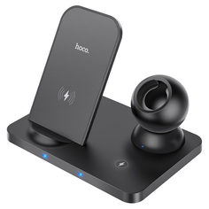 Беспроводное зарядное устройство Hoco CW33 3 в1 Wireless Fast Charger для Apple черный No Brand