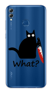 Чехол на Honor 8X / Хонор 8Х "Котик с ножом" Case Place