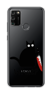 Чехол на Honor 9A "Котик с ножом" Case Place