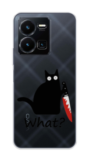 Чехол на Vivo Y35 "Котик с ножом" Case Place