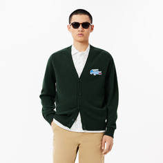 Мужской кардиган Lacoste из кардочесаной шерсти