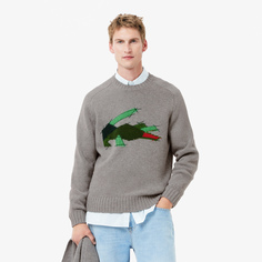 Мужской шерстяной свитер Lacoste с круглым вырезом