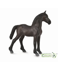 Фигурка лошади Жеребёнок Фризской лошади чёрный, M Collecta