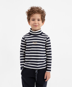 Водолазка трикотажная с налокотниками в полоску для мальчика Gulliver (116)