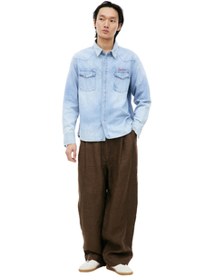 Джинсовая рубашка с логотипом Visvim