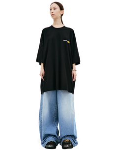 Черная футболка с логотипом Vetements