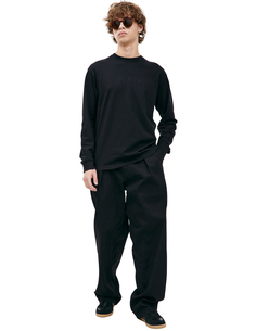 Черный лонгслив с принтом Yohji Yamamoto