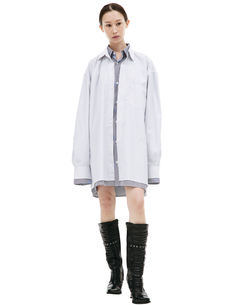 Двухслойная рубашка в полоску Vetements