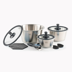 Набор посуды Cook Vision Nesto нержавеющая сталь 10 предметов