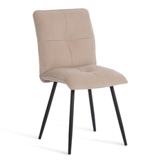 Стул TC Modern Sweet флок бежевый с чёрным 46х55х88 см