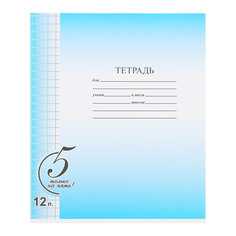 Тетрадь "Только на пять!" а5 12 листов в клетку Action!