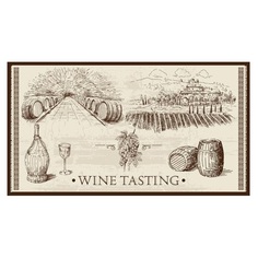 Салфетка сервировочная Мастер Пак wine tasting 43х25 см