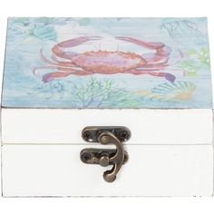 Шкатулка Glasar с крабом 12х13х5,8 см ГЛАСАР