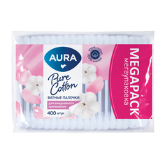 Палочки ватные Aura Beauty пакет 400 шт