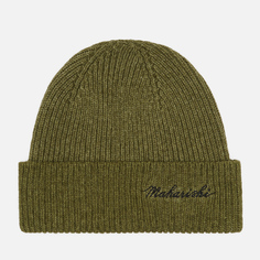 Шапка maharishi Logo Embroidered, цвет оливковый