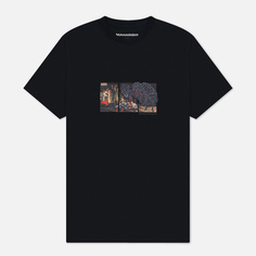 Мужская футболка maharishi x Utagawa Kuniyoshi Cyber Skeleton, цвет чёрный, размер S