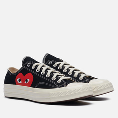 Мужские кеды Converse x Comme des Garcons Play Chuck 70 Low, цвет чёрный, размер 42.5 EU