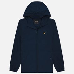 Мужская куртка ветровка Lyle & Scott Zip Through Hooded, цвет синий, размер XXL