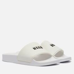 Женские сланцы MSGM Micrologo Slide, цвет белый, размер 36 EU